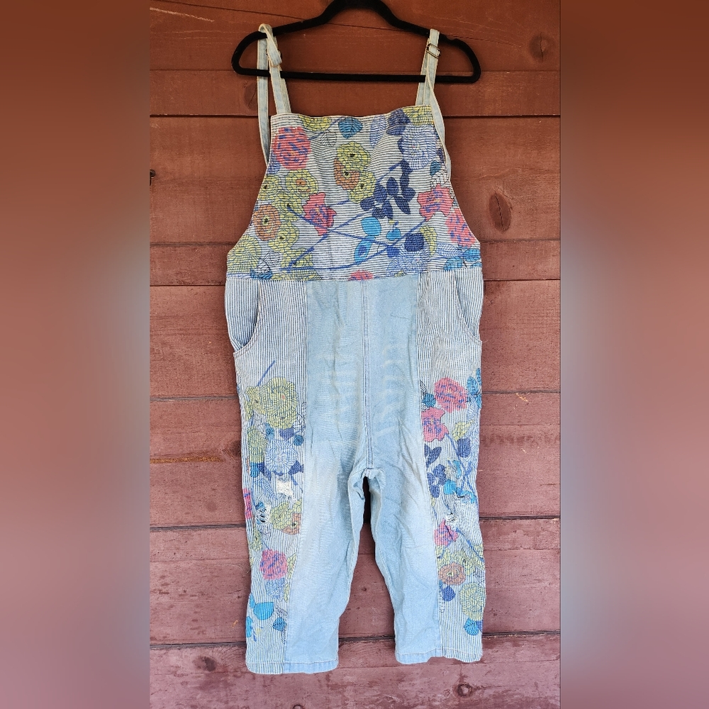 Boho Free People-inspired Flower Pattern Overalls